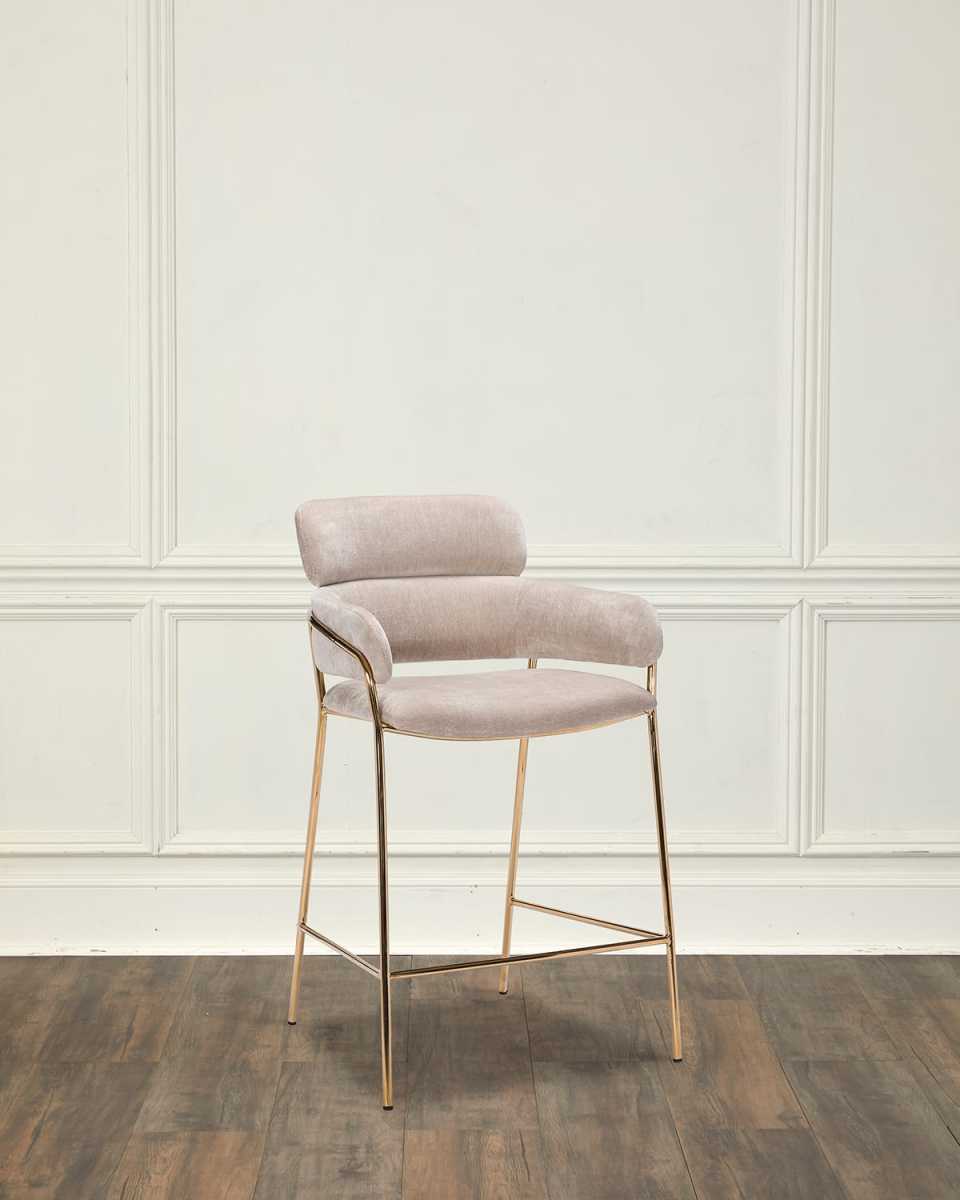 Marino 27" Chenille Counter Stool